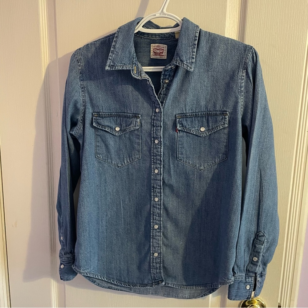 Levi's Women's Medium Blue Denim Shirt Jacket